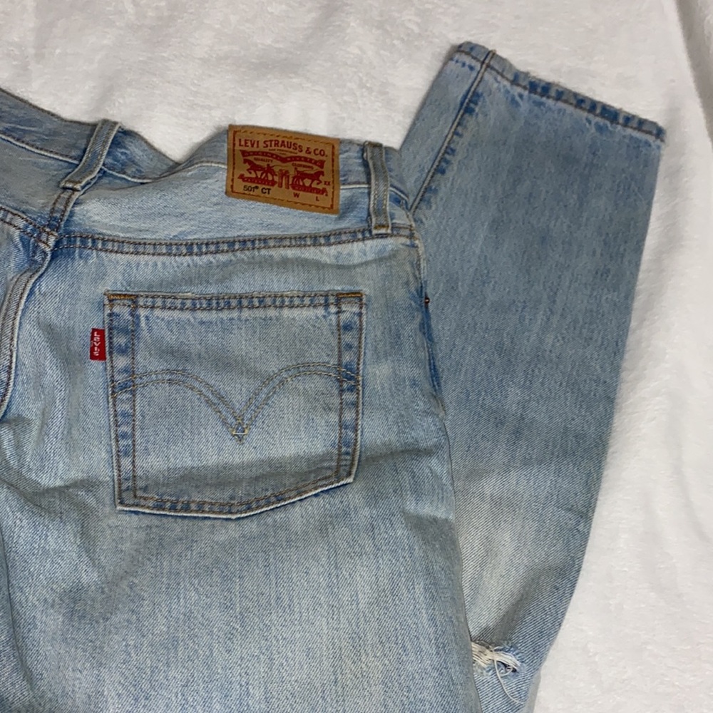 Levi 501 light-wash jeans